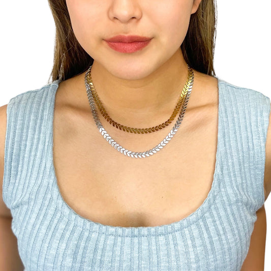 Chevron chain necklace